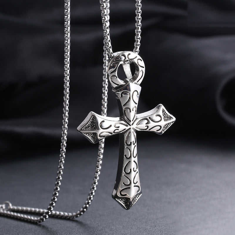 Knights Templar Commandery Necklace - Silver Cross - Bricks Masons