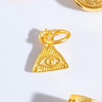 Eye Of Providence Pendant - Gold Plating All Seeing Eye - Bricks Masons