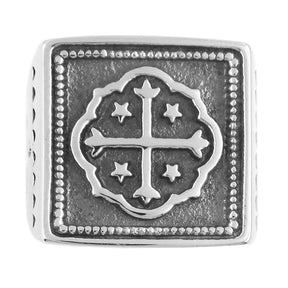 Knights Templar Ring - Saint Benedict Stainless Steel - Bricks Masons