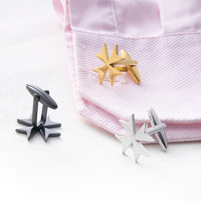 Order Of Malta Commandery Cufflinks - Stainless Steel Cross (Various Colors) - Bricks Masons