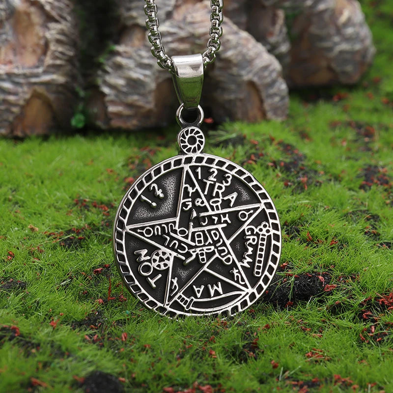 Ancient Israel Pendant - Pentagram Solomon Kabbalah - Bricks Masons