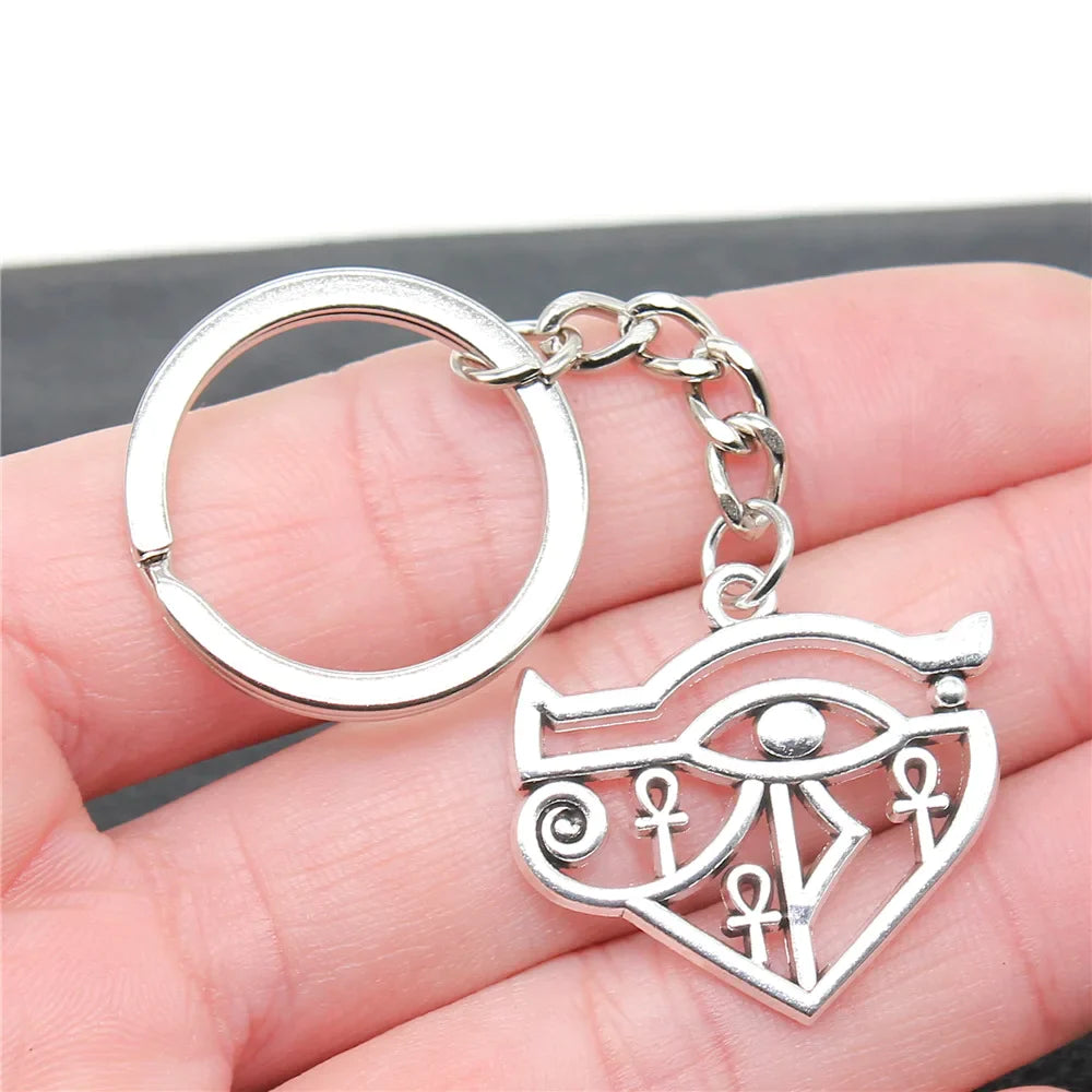 Ancient Egypt Keychain - Zinc Alloy Silver Plated - Bricks Masons