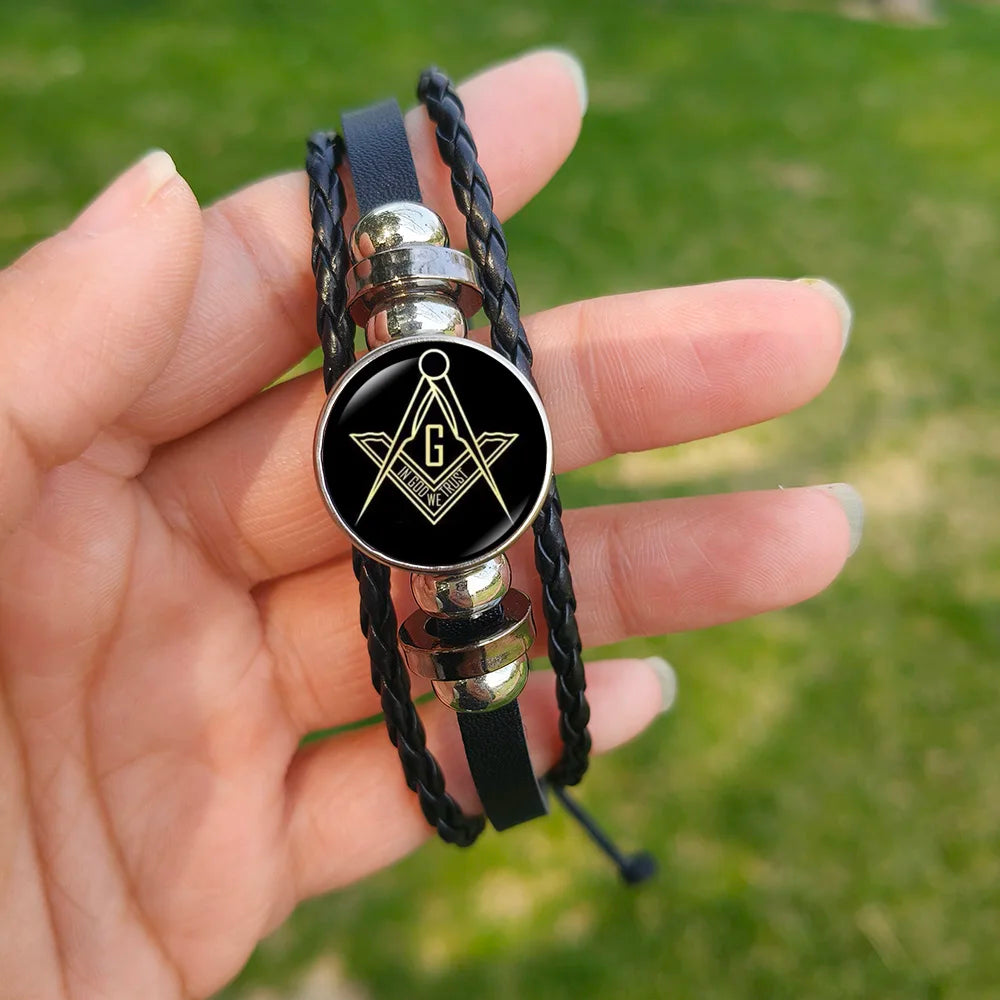 Master Mason Blue Lodge Bracelet - Square & Compass with G Wristbands