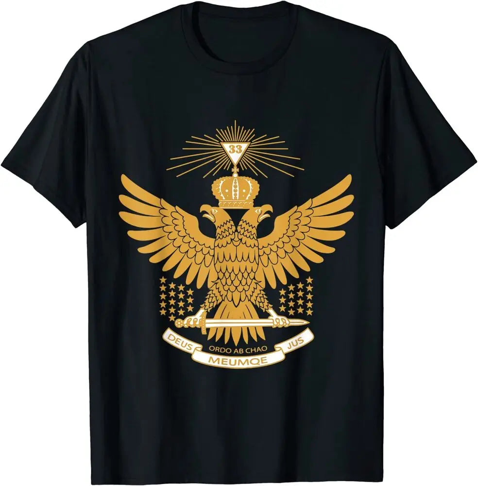 32nd Degree Scottish Rite T-Shirt - Eagle Wings Up Cotton & Oversized