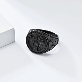 Knights Templar Ring - 18mm Stainless Steel - Bricks Masons