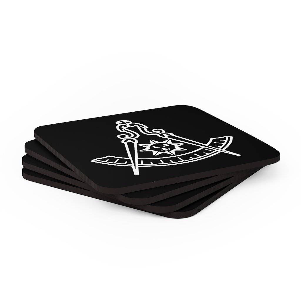 Past Master Blue Lodge California Regulation Coaster - White & Black