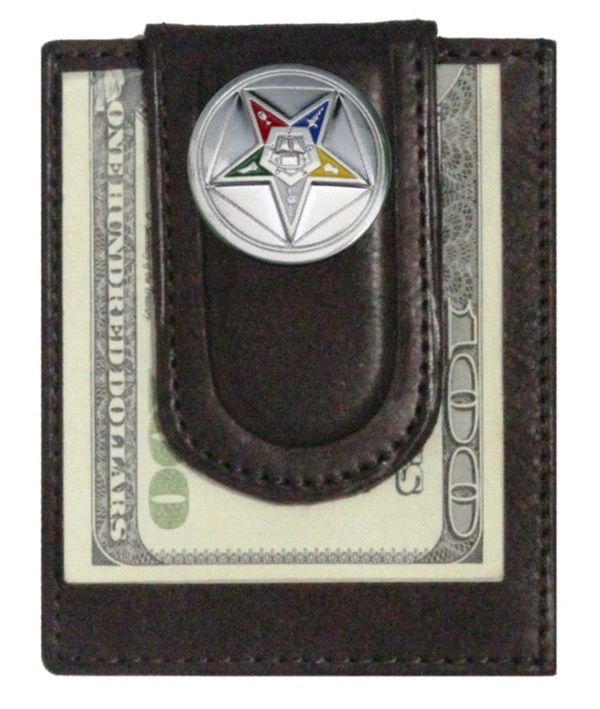 OES Wallet - Brown Leather With Money Clip