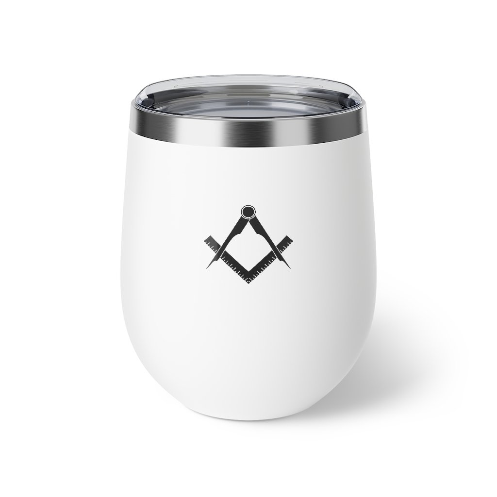 Master Mason Blue Lodge Vacuum Cup - 12oz Square & Compass