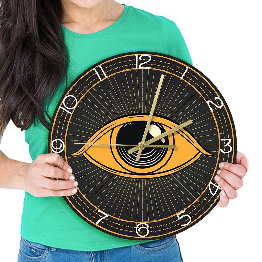 Eye Of Providence Clock - Silent Non Ticking - Bricks Masons