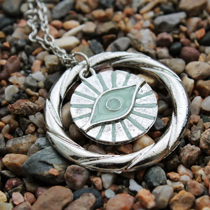 Eye Of Providence Necklace - Glowing Eye Stainless Steel - Bricks Masons