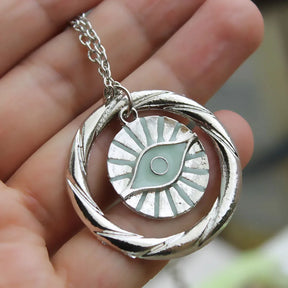 Eye Of Providence Necklace - Glowing Eye Stainless Steel - Bricks Masons