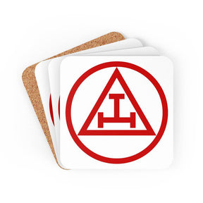 Royal Arch Chapter Coaster - White & Red