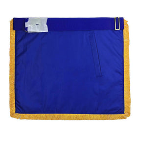 Grand Orator Craft Apron - Royal Blue Hand Embroidery - Bricks Masons