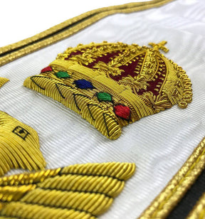 Grand RCC Red Cross Of Constantine Sash - White Moire Ribbon - Bricks Masons