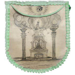 Hand-Painted Apron - 19th Century Inspired - Bricks Masons