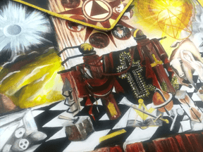 Hand-Painted Apron - Lambskin Customized - Bricks Masons