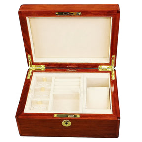 Master Mason Blue Lodge Jewelry Box - Rosewood Various Compartments & Lock - Bricks Masons