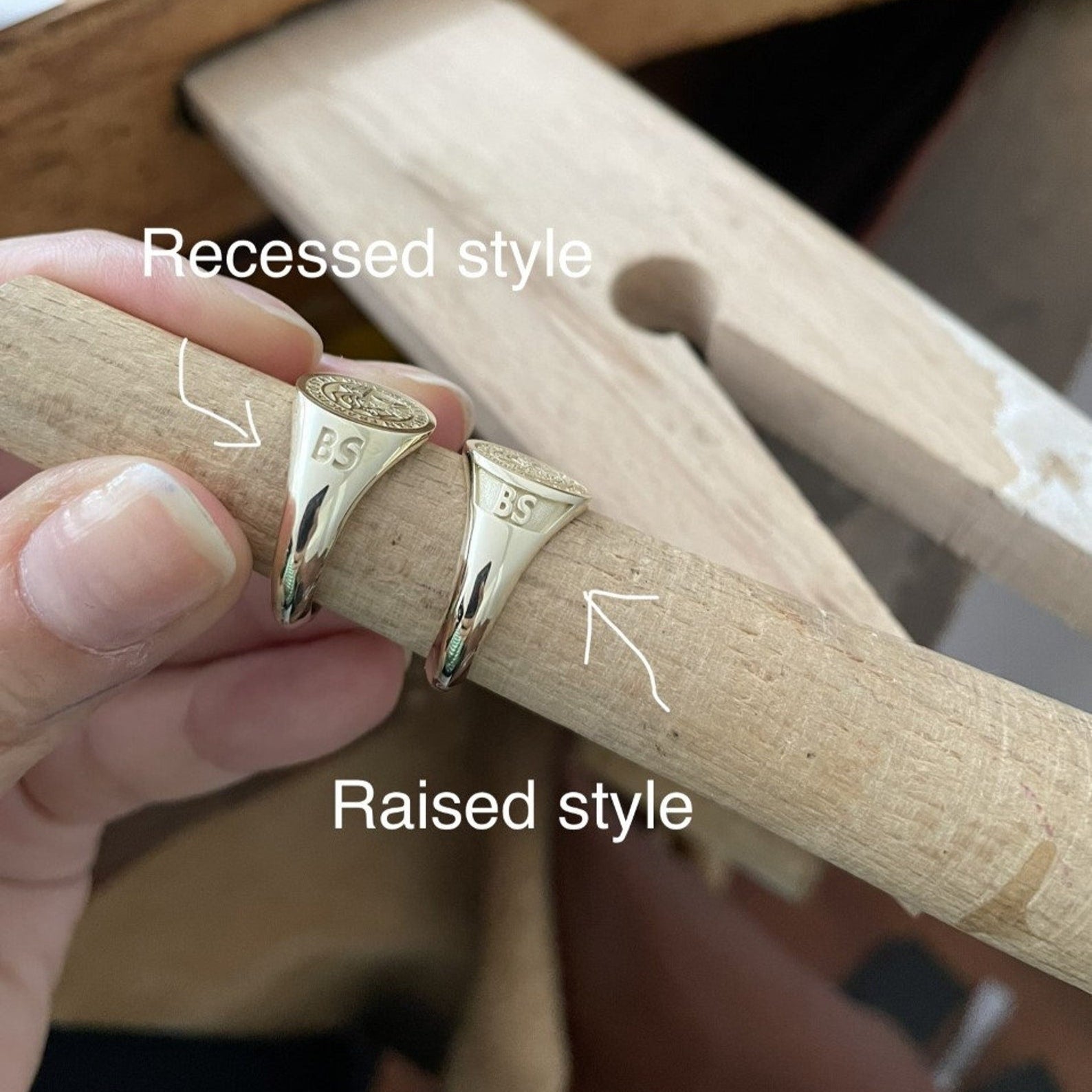 Master Mason Blue Lodge Ring - Gold Plated 925 Sterling Silver Various Sizes - Bricks Masons