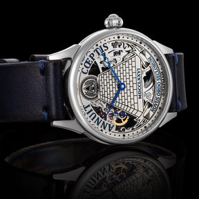 Eye Of Providence Wristwatch - Annuit Coeptis & Pyramid Silver Skeleton - Bricks Masons