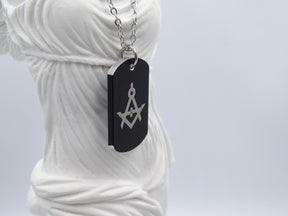 Master Mason Blue Lodge Necklace - Black Anodized Aluminium - Bricks Masons