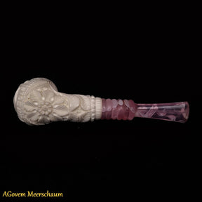 Master Mason Blue Lodge Meerschaum Pipe - Handmade Natural Wax Coating - Bricks Masons