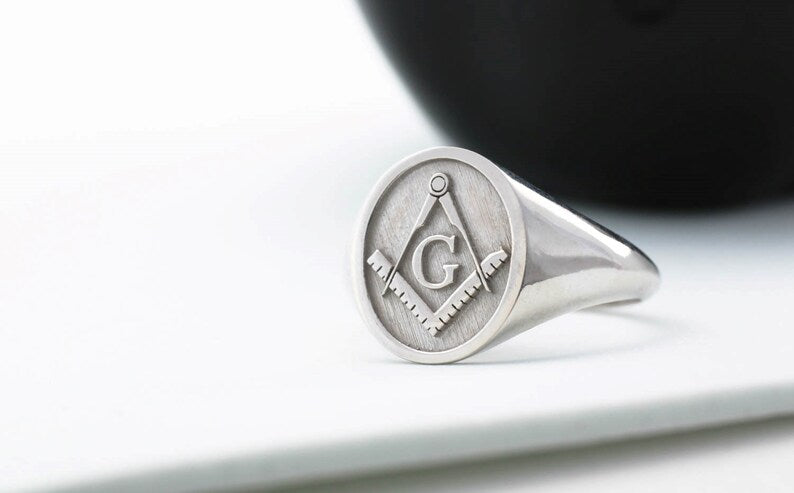 Master Mason Blue Lodge Ring - 10k to 18k Various Gold Colors - Bricks Masons