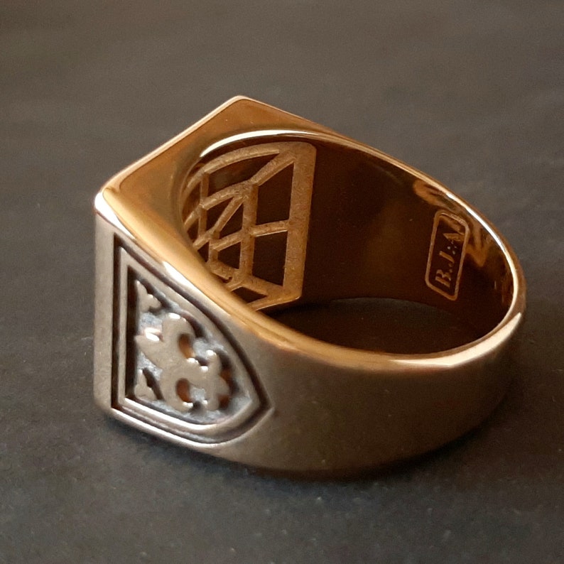 Order Of Malta Ring - Medieval gold, Templar cross ring, Free Mason ring, Lodje ring - Bricks Masons