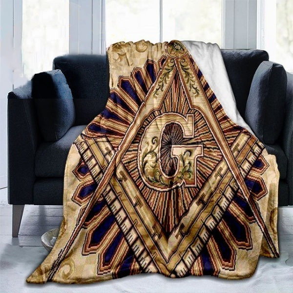 Masonic Blanket - 3D Print Flannel Plush Throw - Bricks Masons