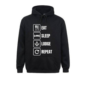 Master Mason Blue Lodge Hoodie - Eat Sleep Lodge Repeat Various Colors