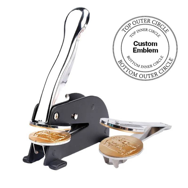 Knights of The All Seeing Eye Seal Press - Desktop  Stainless Steel With Customizable Stamp - Bricks Masons