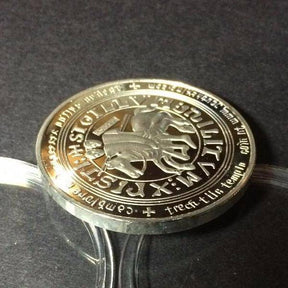Knights Templar Commandery Coin - Wide Cross Shield Black - Bricks Masons