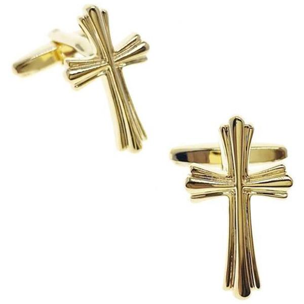 Knights Templar Cufflink - Golden Cross - Bricks Masons