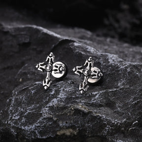 Knights Templar Earring - Waterproof Stainless Steel Stud Earrings - Bricks Masons