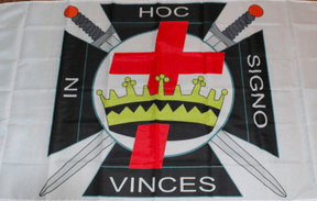 Knights Templar Flag - IN HOC SIGNO VINCES Various Sizes - Bricks Masons