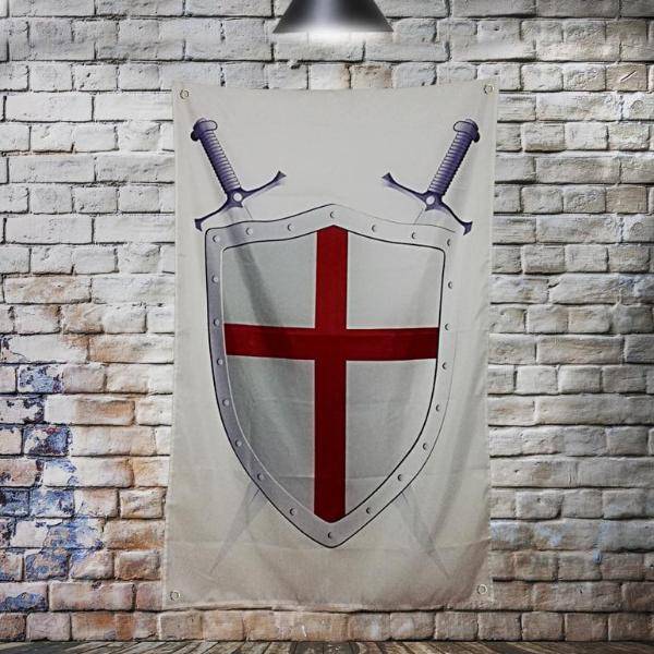 Knights Templar Flag - Shield - Bricks Masons