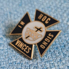 Knights Templar Lapel Pin - 1" Malta Cross - Bricks Masons