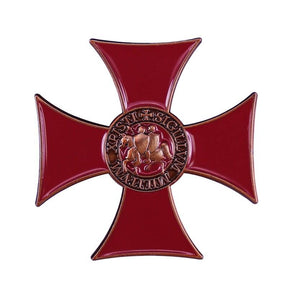 Knights Templar Lapel Pin - Red Cross Crusaders - Bricks Masons