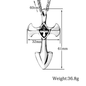 Knights Templar Necklace - Cross Inside Cross - Bricks Masons