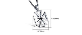 Knights Templar Necklace - Double Maltese Cross - Bricks Masons