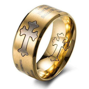Knights Templar Ring - Black & Gold - Bricks Masons