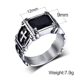 Knights Templar Commandery Ring - Red & Black - Bricks Masons