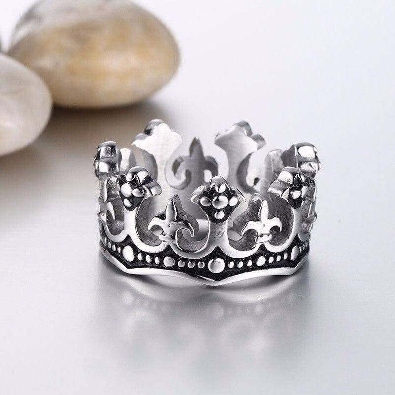 Knights Templar Ring - Royal Crown King Knight Fleur De Lis Cross Vintage - Bricks Masons