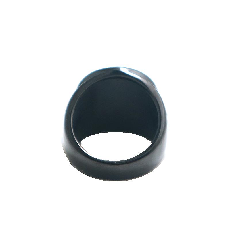 Knights Templar Ring - St. Michael Protect Us Black - Bricks Masons