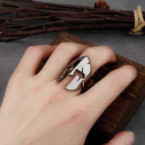 Knights Templar Ring - Stainless Steel Helmet Design - Bricks Masons