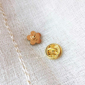 Masonic Lapel Pin - Flower With Rhinestone - Bricks Masons