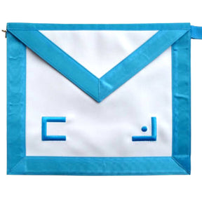 Master Mason Apron - White & Turquoise - Bricks Masons