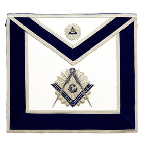 Master Mason Blue Lodge Apron - Royal Blue Velvet - Bricks Masons