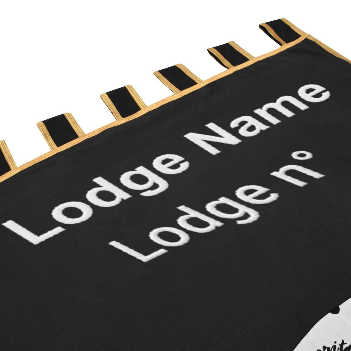 Master Mason Blue Lodge Banner - Machine Embroidery Fully Customizable - Bricks Masons