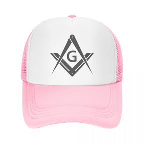 Master Mason Blue Lodge Baseball Cap - Square and Compass with G Adjustable (Various Colors) - Bricks Masons