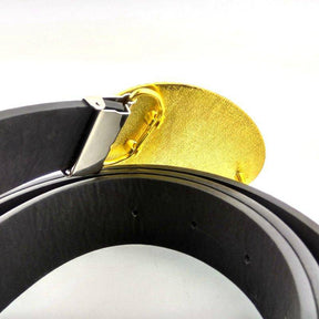 Master Mason Blue Lodge Belt - Golden Square & Compass G - Bricks Masons